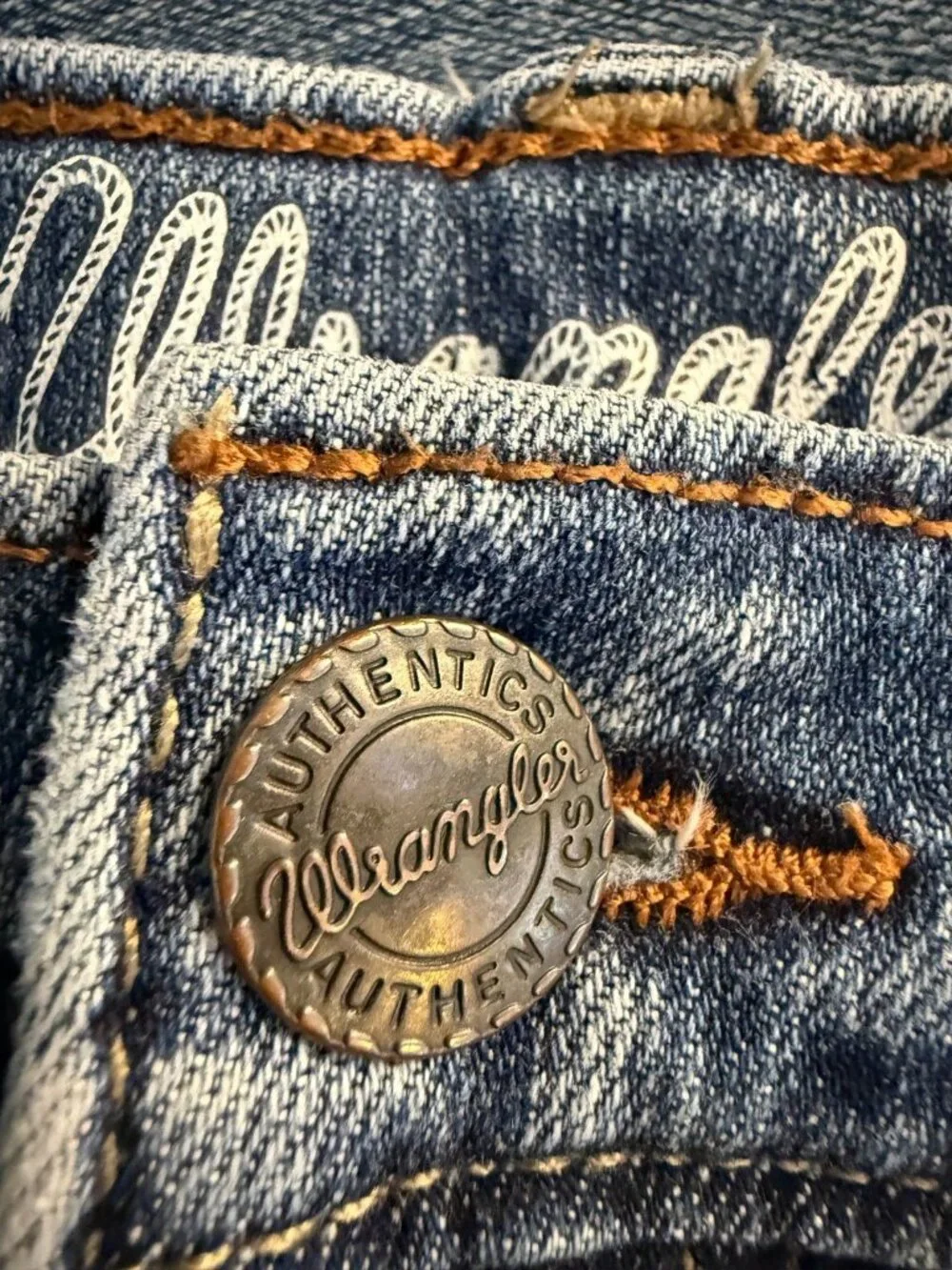 Wrangler Girls 16 Retro Relaxed Boot Jeans Blue Denim Western 1029 - Picture 6 of 9
